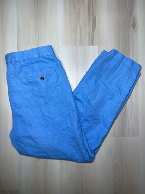 Brooks Brothers Baird McNutt Irish Linen Blend Clark Fit Chino Pants Mens 35x30